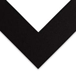 Blick Black Core Pre-Cut Mat - 9'' x 12'' w/ 5-1/2'' x 8-1/2'' opening (corner close-up)