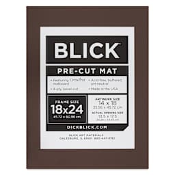 Blick Pre-Cut Mat - Weatherwood, 18" x 24" (13-1/2" x 17-1/2" Opening), packaging