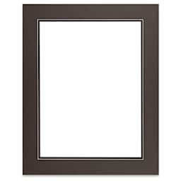 Blick Double Mat - Cinder over Smooth Black, 16" x 20" (11-3/4" x 15-3/4" opening)
