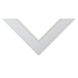 Blick Double Mat - Manor White/Ecru, 9" x 12" (5-1/2" x 8-1/2" Opening) corner