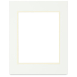 Blick Double Mat - Manor White/Ecru, 8" x 10" (4-1/2" x 6-1/2" Opening)
