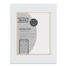 Blick Double Mat - Manor White/Ecru, 11" x 14" (7-1/2" x 9-1/2" Opening) in packaging