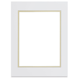 Blick Double Mat - Manor White / Ecru, 12" x 16" (8-1/2" x 11-1/2" Opening)
