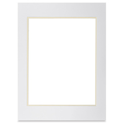 Blick Double Mat - Manor White / Ecru, 18" x 24" (13-1/2" x 17-1/2" Opening)