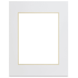 Blick Double Mat - Manor White/Ecru, 16" x 20" (10-1/2" x 13-1/2" Opening)