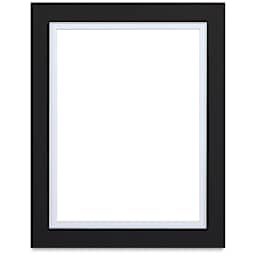 Blick Double Mat - Smooth Black/Smooth White, 8" x 10" (5" x 7" opening)
