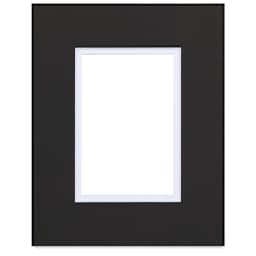 Blick Double Mat - Smooth Black/Smooth White, 8" x 10" (3-3/4" x 5-3/4" opening)