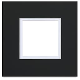 Blick Double Mat - Smooth Black/Smooth White, 8" x 8" (3-1/2" x 3-1/2" opening)