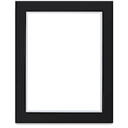 Blick Double Mat - Smooth Black/Smooth White, 16" x 20" (12" x 16" opening)