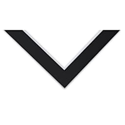 Blick Double Mat - Smooth Black/Smooth White, 18" x 24" (11-3/4" x 17-3/4" opening), corner