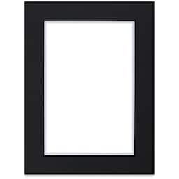 Blick Double Mat - Smooth Black/Smooth White, 18" x 24" (11-3/4" x 17-3/4" opening)
