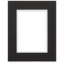 Blick Double Mat - Raven Black / Manor White, 8" x 10" (4-1/2" x 6-1/2" Opening)