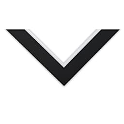 Blick Double Mat - Raven Black / Manor White, 9" x 12" (5-1/2" x 8-1/2" Opening) corner