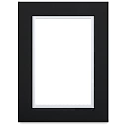 Blick Double Mat - Raven Black / Manor White, 9" x 12" (5-1/2" x 8-1/2" Opening)
