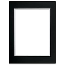 Blick Double Mat - Raven Black / Manor White, 12" x 16" (8-1/2" x 11-1/2" Opening)
