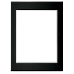 Blick Double Mat - Raven Black / Manor White, 18" x 24" (13-1/2" x 17-1/2" Opening)