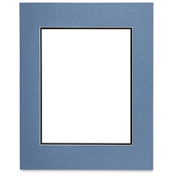 Blick Double Mat - Biscay Blue / Newport Blue, 16" x 20" (13-1/2" x 17-1/2" Opening)
