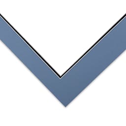 Blick Double Mat - Biscay Blue / Newport Blue, 18" x 24" (13-1/2" x 17-1/2" Opening) corner