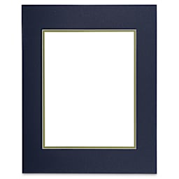 Blick Double Mat - Newport Blue / Green Pear, 16" x 20" (13-1/2" x 17-1/2" Opening)