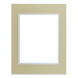 Blick Double Mat - Sauterne / Sheer Blue, 8" x 10" (4-1/2" x 6-1/2" Opening)