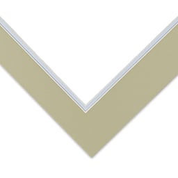 Blick Double Mat - Sauterne / Sheer Blue, 11" x 14" (7-1/2" x 9-1/2" Opening) corner