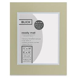 Blick Double Mat - Sauterne / Sheer Blue, 11" x 14" (7-1/2" x 9-1/2" Opening) in package