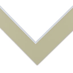 Blick Double Mat - Sauterne / Sheer Blue, 16" x 20" (13-1/2" x 17-1/2" Opening), corner