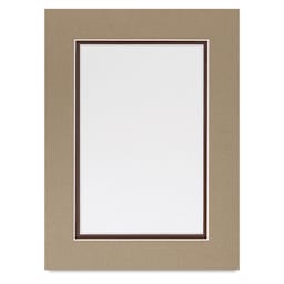 Blick Double Mat - Umbra / Weatherwood, 9" x 12" (5-1/2" x 8-1/2" Opening)