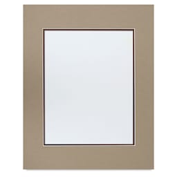 Blick Double Mat - Umbra / Weatherwood, 16" x 20" (10-1/2" x 13-1/2" Opening)