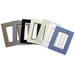 Blick White Core Pre-Cut Double Mats - Fan of several color mats available
