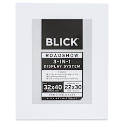 Blick Roadshow 3-in-1 System - White, Single Mat, 32" x 40" (21-3/4" x 29-3/4" Opening)