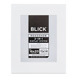 Blick Roadshow 3-in-1 System - White, Single Mat, 16" x 20" (10-3/4" x 13-3/4" Opening)
