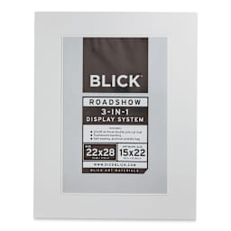 Blick Roadshow 3-in-1 System - White, Double Mat, 22" x 28" (14-3/4" x 21-3/4" Opening)