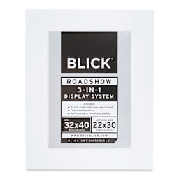 Blick Roadshow 3-in-1 System - White, Double Mat, 32" x 40" (21-3/4" x 29-3/4" Opening)
