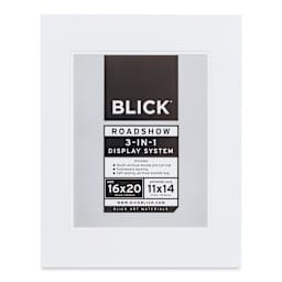 Blick Roadshow 3-in-1 System - White, Double Mat, 16" x 20" (10-3/4" x 13-3/4" Opening)