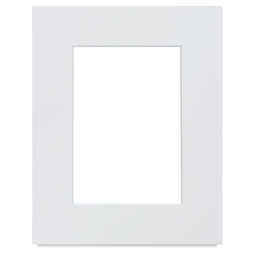 Crescent Select Conservation Solids Pre-Cut Mat - Vivid White, 4 ply, 8" x 10"