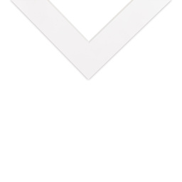 Crescent Select Conservation Solids Pre-Cut Mat - Vivid White, 8 ply, 8" x 10" corner
