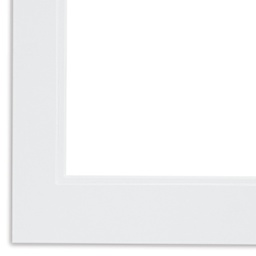Crescent Select Conservation Solids Pre-Cut Double Mats - Closeup of corner of White/White Mat
