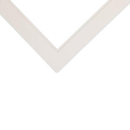 Crescent Select Conservation Solids Pre-Cut Double Mat - Vivid White/Vivid White, 4 ply, 16" x 20" corner