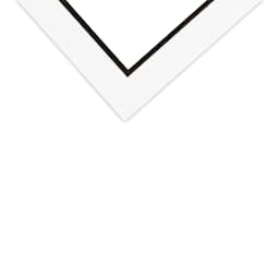 Crescent Select Conservation Solids Pre-Cut Double Mat - Vivid White/Deep Black, 4 ply, 8" x 10" corner