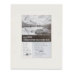 Crescent Select Conservation Solids Pre-Cut Mat - Antique White, 4 ply, 8" x 10"