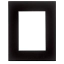 Crescent Select Conservation Solids Pre-Cut Mat - Deep Black, 4 ply, 8" x 10"