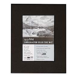 Crescent Select Conservation Solids Pre-Cut Mat - Deep Black, 8 ply, 8" x 10"