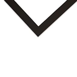 Crescent Select Conservation Solids Pre-Cut Mat - Deep Black, 8 ply, 16" x 20" corner