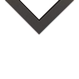 Crescent Select Conservation Solids Pre-Cut Double Mat - Dark Gray/Deep Black, 4 ply, 8" x 10" corner