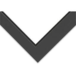 Crescent Select Conservation Solids Pre-Cut Double Mat - Dark Gray/Deep Black, 4 ply, 11" x 14"