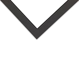 Crescent Select Conservation Solids Pre-Cut Double Mat - Dark Gray/Deep Black, 4 ply, 16" x 20" corner