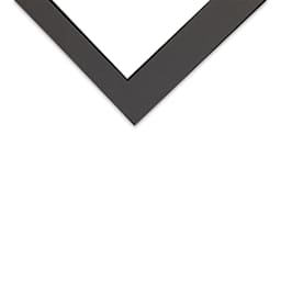 Crescent Select Conservation Solids Pre-Cut Double Mat - Dark Gray/Deep Black, 4 ply, 18" x 24" corner
