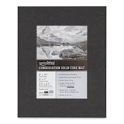 Crescent Select Conservation Solids Pre-Cut Mat - Dark Gray, 4 ply, 8" x 10"