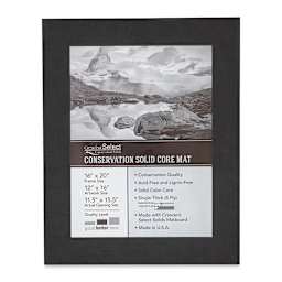 Crescent Select Conservation Solids Pre-Cut Mat - Dark Gray, 4 ply, 16" x 20"